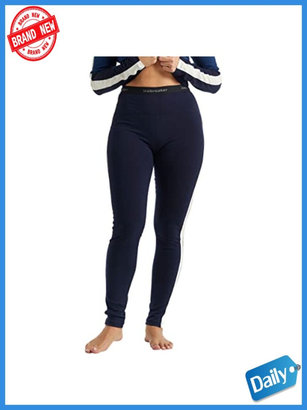 Merino Wool Base Layer Leggings Mid Rise Skinny Pull On